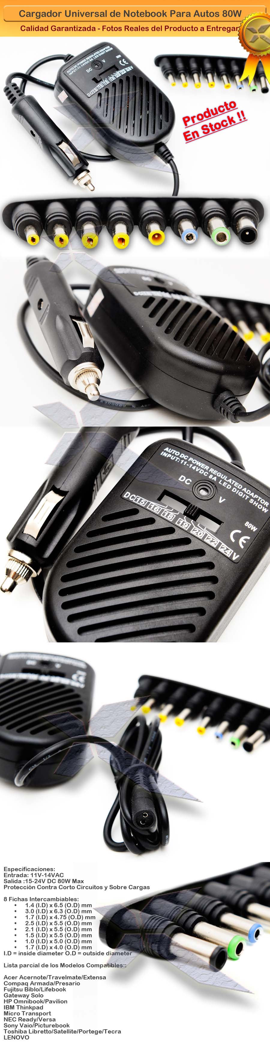 Cargador universal notebook