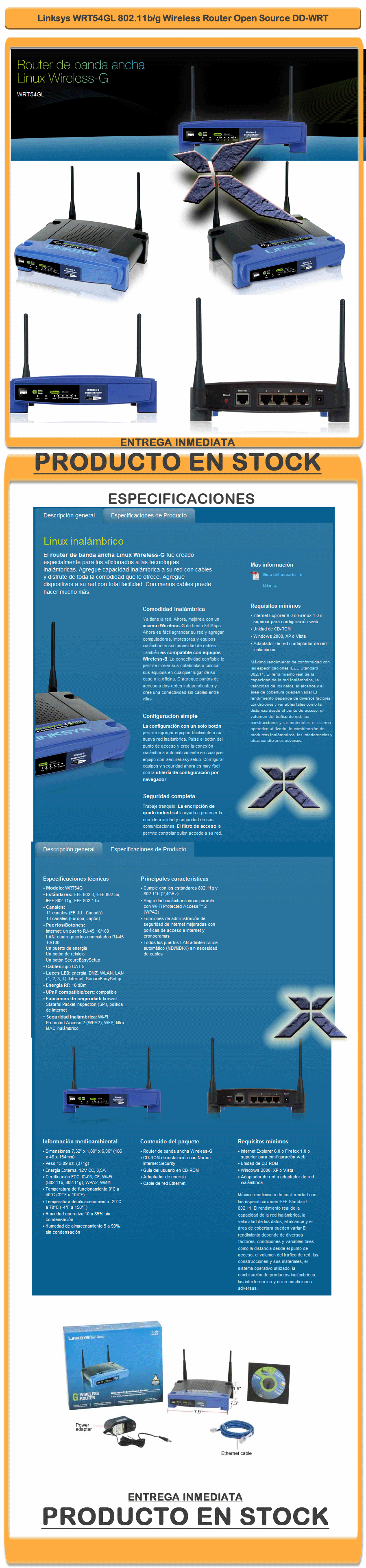 Router Wireless Linksys WRT54GL Extreme Machines